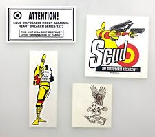 SCUD: THE DISPOSABLE ASSASSIN STICKERS and TEMPORARY TATTOO LOT Rob Schrab RARE picture