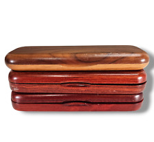 Vintage Lockheed Ballpoint Wood Pens Brown Walnut & Maple Pens  & Wood Cases (3) picture