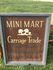 Two Sided Mini Mart Market Sign Carriage Trade Prime Meats Gourmet Specialties picture