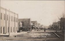 Cecil Street Looking East, Waynoka, Oklahoma Commercial Hotel RPPC Postcard picture