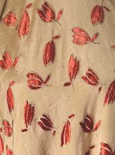 Vintage 1920s Silk Lame with Velvet Embroidered Flowers Tulips Fabric 4 yards picture