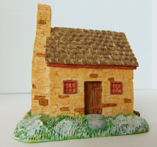 Miniature Clay/Resin Composite Prairie Style House w/Attached Shed 3.5