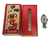 1930's Ingersoll Mickey Mouse Deluxe Watch and Box BEAUTY 1937 picture