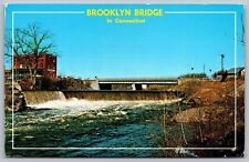 Brooklyn Bridge Quinebaug River Danielson Connecticut Cancel 1994 VNG Postcard picture