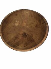Large Primitive Style Wooden Bowl Marked Chicago on the Base picture