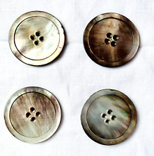 4 EXTRA LARGE Vintage MOP Pearl Shell Sewing Buttons 1 5/8” Luminous Grey S146A picture