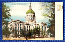 Vintage c1901 Georgia State Capitol and State Coat of Arms Atlanta, GA Postcard picture