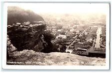 c1940's Bird's Eye View From Lovers Leap Hannibal Missouri RPPC Photo Postcard picture