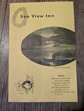 SEA VIEW INN HAWIAII 1940-50S MAP BROCHURE HOTEL RARE #2 picture