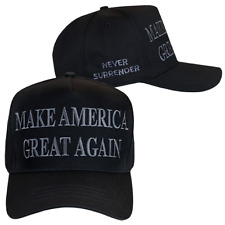 NEW Trump Black MAGA Never Surrender Cap / Hat Pre Order picture