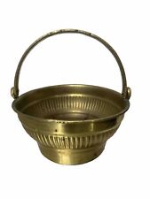 Vintage Solid Brass Basket Bowl  2.5