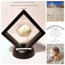 Brimstone Sulfur Ball • Floating Display • Biblical Sodom & Gomorrah • Holy Land picture