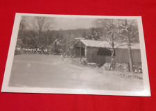 c1910s RPPC Old Covered Bridge  WILLIAMSVILLE DEPOT, VERMONT unused POST CARD picture