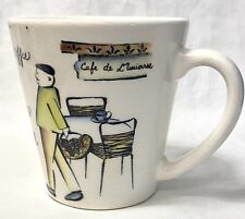 Cafe Mug Tully’s Artist Rosanna Imports VTG Italian Coffee French Cafe 12oz READ picture