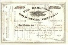 Dahlonega Gold Mining Co. - Georgia Mining Stock Certificate - Dahlonega Coin Mi picture
