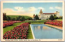 Harrisburg Pennsylvania PA, Municipal Rose Garden, Beauty Spot, Vintage Postcard picture