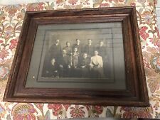 ANTIQUE VTG BEAUTIFULLY FRAMED FAMILY GROUP PHOTOGRAPH PICTURE WRITING ON BACK picture