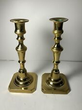 Set of 2 Vintage Rostand Brass Candle Sticks Signed 7.75 in.  picture