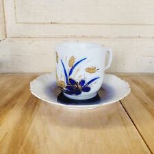 Antique Porcelain Mustache Cup and Saucer Set - Made in Germany picture
