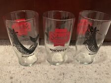 Vintage Schmidt Beer Glasses Whopper Northern Pike/ Muskie 32 oz. - Set of 3 picture
