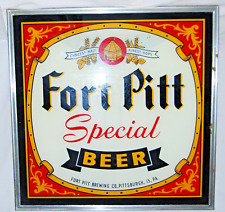 FORT PITT SPECIAL BEER REVERSE ON GLASS - FORT PITT BREWING CO., PITTSBURGH PA. picture