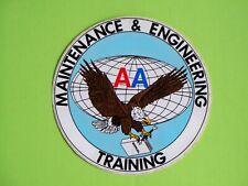 Vintage Vinyl American Airlines Maintenance & Engineering Training Sticker picture
