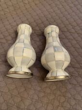 Mackenzie Childs Large Salt & Pepper Shakers - Sterling Check picture