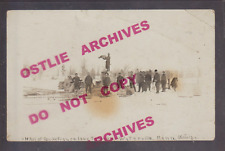 Waterville MINNESOTA RPPC c1910 COMMERCIAL FISHING 55,000 lbs ROUGH FISH MN picture