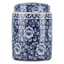 Chinese Traditional Antique Style Blue and White Porcelain Ginger Jar Ceramic... picture