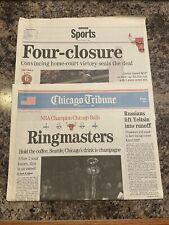 1996 Chicago Bulls NBA Champions Newspaper.  Michael Jordan, NBA Finals picture