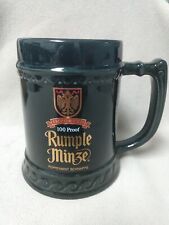 Vintage Rumple Minze Peppermint Schnapps Large Black Mug Rare picture