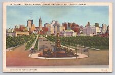 Postcard Parkway from Art Museum Looking Towards City Hall Philadelphia PA picture