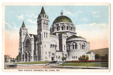 St. Louis Missouri c1920's New Catholic Cathedral, vintage car, church picture