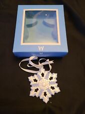Wedgwood Jasperware 2009 Christmas Ornament Pierced Snowflake Blue White  picture