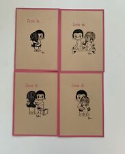 Love Is….Greeting Cards Los Angeles Times Lot Of 4 Vintage Cards Buzza/cardozo picture