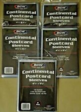 500 Sleeves BCW Continental POSTCARD 5 Packs of 100 Archival Safe Acid/PVC Free picture