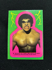 THE INCREDIBLE HULK ROOKIE 1979 TOPPS LOU FERRIGNO TV SHOW #4 STICKER CARD picture