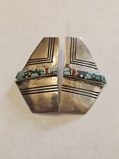 Vintage Native American sterling silver Signed RB earrings In Great Condition N1 picture