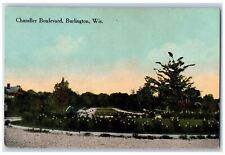 c1910 Chandler Boulevard, Burlington Wisconsin WI Antique Posted Postcard picture