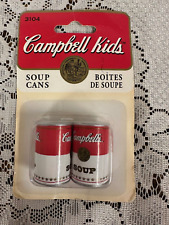 Vintage 1995 Fibre Craft Campbell Kids Soup Cans #3104 In Sealed Package picture