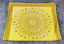 Vintage Stevens Utica Fine Art Towel Yellow MCM Fringe USA 40