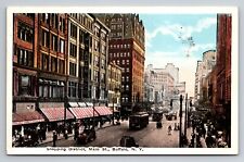 Shopping District Main Street Buffalo New York Antique Posted 1916 Postcard picture
