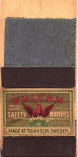 Vulcan Impregnated Safety Matches Made at Tidaholm Vintage Matchbook Cover picture