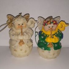 Set of 2 vintage snowman holiday ornaments picture