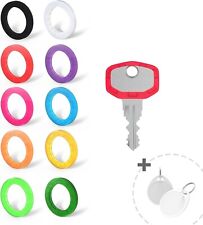 30PCS Key Caps Covers Tags Sleeve Identifier Coding Rings with 2 Round Key Tags picture