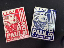 Paulson Playing Cards -Casino New Yor - Lot of 6 SEALED-NOT CANCELLED-RED & BLUE picture