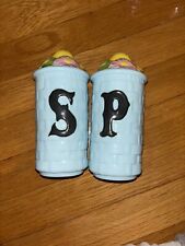 Vintage PAIR Large Ceramic Salt and Pepper Shakers picture