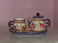 Polish Pottery Tea-for-One Tea set UNIKAT Signature Rembrandt picture