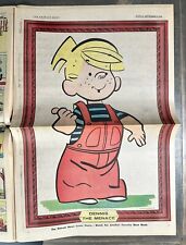 DENNIS the MENACE Detroit News POSTER Sept 1968 Cartoon Full Comic Section picture