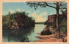 Wisconsin Dells WI, Jaws Entrance to Upper Dells, Vintage Postcard picture